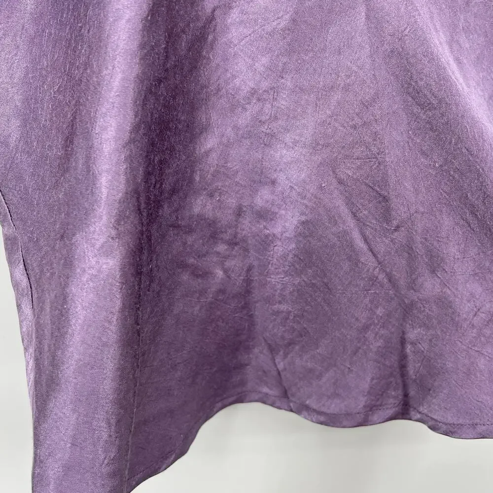 Inner Self Satin‎ Lace Slip Top Purple Satin Women’s S Vintage 90s